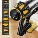 Cordless Vacuum Cleaner for DeWalt 20V Battery, 45KPA 400W Vacuum Cleaners for Home, Self-Standing Stick Vac w/LED Display, Anti-Tangle Lightweight Vacuum for Carpet, Floor, Car(Battery Not Included)
