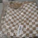 lulumoon Muslin Checkered Baby BlanketsLightweight Cotton Toddler Blanket - Ideal for Stroller 47"x47"Caramel Checkered