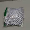 SUUKSESS Women Sexy One Piece Tummy Control Swimsuit Strapless Bandeau Slimming Halter Swimwear 2025 Colorblock Backless Bathing Suit (White Black Striped,Large)