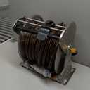 Giraffe Tools Stainless Steel Garden Hose Reel Heavy Duty, Wall/Floor Mounted Stainless Water Hose Reel Retractable with Crank, 150-Feet 5/8" Hose Capacity100FT hose