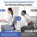 ZIKEE Car Seat Cushion for Driving with Cooling Gel, Ergonomic Memory Foam Seat Cushion for Car Provides Sciatica, Back, Tailbone Pain Relief and Intimate Ventilation, Anti-Slip & Breathable Cover (Black)