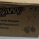 Stepper Machine with Resistance Bands, Mini Stepper with 300LBS Weight Capacity, Twist Stepper for Full Body Workout, Adjustable Step Height, Smooth and Quiet, Step Machine for Men Women