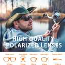 suoso Polarized Sports Sunglasses for Men: UV400 Protection Glasses Womens Wrap Around Goggles for Driving Fishing (A6-silver)