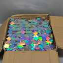 Shimmer Wall Backdrop Blue Iridescent Square Sequin Wall Panel Backdrop Decor for Wedding, Anniversary, Birthday, Party, 12 Panels