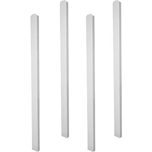 58in H x 3.35in W (4 Posts per Box) Zippity Outdoor Shower Kit Extension Posts, Mount Your Outdoor Shower Enclosure/Beach Shower/Changing Room Into The Ground with These White Vinyl Posts, ZP19012