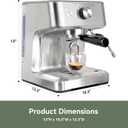 Gevi EzBru 1000 58mm Commercial Espresso Machine | PID & NTC Temp Control, 4 Adjustable Shot/Temp, Powerful Steam Wand & Barista Kit for Home & Caf