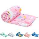 Sivio Weighted Blanket | 100% Cotton & Premium Glass Beads | 36"x 48" 5lbs | Washable Breathable Heavy Cooling Blanket for Hot & Cold| Pink Unicorn