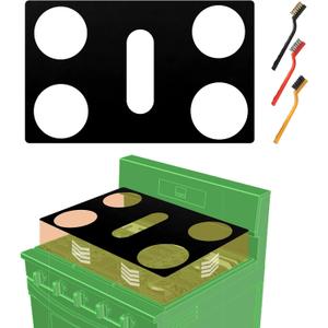 Stove Top Protector for Whirlpool 5-Burner Cut 30-Inch Model WFGS5030RZ WFGS5030RS WFGS5030RW WFGS5030RB WFGS5030RV | Gas Range Top Cover & Burner Liners | Easy Clean