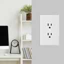  Duplex Wall Outlet Covers - 5 Pack, White Wall Plates
