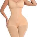 FeelinGirl Shapewear Tummy Control Post Surgery Body Shaper Compression Garment Butt Lifter (Medium, Beige)