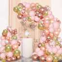 Rose Gold Pink Balloon Garland Kit Pink Metallic Gold Rose Confetti Balloons for Wedding Bridal Shower Baby Shower Birthday Party Decorations