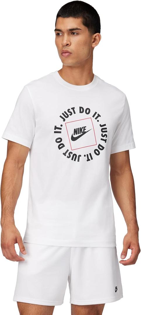 Nike Mens Sportswear Club T-Shirt (Just Do It Circle) (Small)