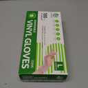 SWIFTLITE Disposable Vinyl Gloves, Food Safe, Latex-Free Powder-Free Clear Plastic Gloves for Cooking, House Clean, Food Prep (Green, L)