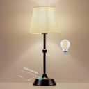 LED Cordless Table Lamp,Rechargeable 6000mA Battery Operated Portable Black Desk Lamp,Dimmable Touch Control Table Lamp,for Restaurant/Patio/Outdoor.(LED Bulb Included)