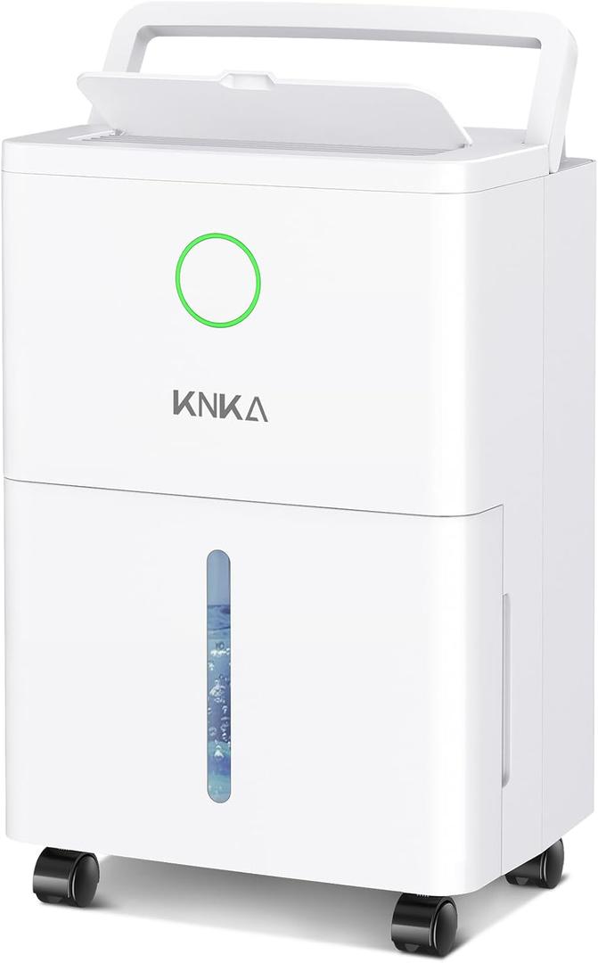 KNKA 1600 sq.ft Dehumidifier for Basement, 21 Pint Dehumidifiers for Home with Drain Hose, Continuous Drainage, Washable Filter, Intelligent Humidistat for Bedroom, Bathroom, Large Room