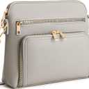 Crossbody Purses for Women Small Crossbody Bags for Women with Built in RFID Wallet (Grey)