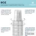 [200 COUNT]HAKOWARE 8 oz Clear Disposable Plastic Cups, Disposable Cold Cup 8 oz for Wedding & Party, Plastic Soda Cups, Disposable Clear Drinking Cup for Iced Coffee & Cold Beverage