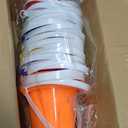 30 Packs 5 Inch Sand Buckets Colorful Durable Plastic Beach Buckets with Handles for Summer Beach Sandbox Pool Party