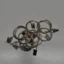 40 Pack Rings Curtain Clips Rustproof Metal Window Drapery Decorative Clips Vintage Heavy Duty Eyelet Curtain Rods Hangers Rings with Hooks, 1.5In Inner Diameter (Silver-Open)