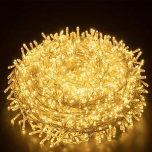 Elegear Christmas String Lights 1000 LED 25M Warm White Christmas Lights Mains Powered, 8 Modes IP44 Outdoor Cluster Fairy Light for Xmas Tree Wedding Home Party Garden Indoor Outdoor Decoration [Energy Class F]