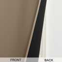 RYB HOME 100% Blackout French Door Curtain - Door Window Curtains Room Darkening No Coating Thermal Insulated Privacy Protection Adhesive Cover for Glass Window, W 26 x L 72, 1 Panel, Mocha