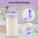 Protein Shaker Cup 12 oz - Food-Grade Shaker Cups for Protein Shakes 12 oz - Small Shaker Cups for Protein Shakes, Leakproof Lid Protein Cups Shaker for Gym-goers & Travelers