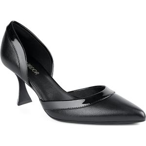 JENN ARDOR Women's Pumps Low Heels Pointed Closed Toe Kitten Dress Shoes for Women Comfortable Stiletto Heeled Sandals Classic Wedding Party D'Orsay Work Pumps (9.5)