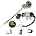 HIAORS GY6 50cc Ignition Switch Key Lock Gas Tank Cap Set Replacement for TaoTao 50cc 49cc ATM50 Pony VIP Most Chinese Scooter Moped Thunder Roketa Jonway Lance NST Tank Urban Peace Sports Sunl Parts