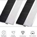 2Pack 30 inch Door Bottom Sweep for Exterior Doors with 1.1 inch PP Soft Brus, H-Shape Aluminum Dustproof Bottom of Door Weatherstrip, Silver