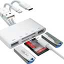 [Apple MFi Certified] 5-in-1 iPhone Memory Card Reader, USB OTG Adapter & SD/TF Card Camera Viewer for iPhone/iPad/PC/Android/Camera/USB C & A Devices, Supports SD/Micro SD/SDHC/SDXC/MMC Plug and Play