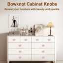 12pcs Pink Bow Cabinet Knobs Zinc Alloy Single Hole Drawer Knobs Cabinets Hardware Pulls Decoration Dresser Handles for Nursery Girls Room Vanity Bedroom Home Desk Wardrobe