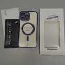 Misea Magnetic for iPhone 15 Pro Max Case [Never Yellowing] [Military Grade Drop Protection] Full Camera Lens Protector Soft Clear Phone Case for Women Girls, Titanium Blue