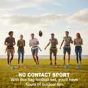 Flag Football Belts, Adjustable Flag Football Sets for 8 Players with 24 Flags, 8 Training Cones, Size 3 Ball, Pump and Bag, Youth Adults Outdoor Flag Football Game