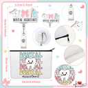 24 Set Dental Assistants Gifts Bulk Dental Hygiene Makeup Bags Teeth Retractable Badge Reels for Nurse Doctor Dentist Hygienist Appreciation Gifts Hospital Office Supplies