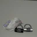 4 Pcs 5 Letter Combination Lock Heavy Duty Gym Locker Keyless Resettable Metal Padlock for Home Outdoor Door Locks Toolbox Hasp Cabinet Black Silver Red Blue