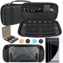 Carrying Case and Dockable Case for Nintendo Switch 2,8 in1 Accessories for Switch 2,Tempered Glass,Game Card Case and Silicone Covers