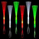 Wondrus Glow Sticks Gifts Toys Prizes for Kids-6 Pack, Holiday Light Up Fiber Optic Wands for Toddlers, Winter Party Favors Supplies Goodie Bag Basket Stocking Stuffers Fillers for Boys Girls