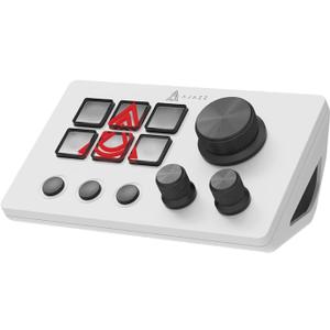 AJAZZ Macro Keypad Stream Controller Deck Gaming Streaming Shortcut Keyboard, 6 Programmable Keys Customizable Visual AI Pad USB Soundboard for YouTube, Desk Office Setup, Laptop, PC, Mac (AKP03E White)