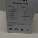 Juicer Machines, 2-in-1 Cold Press Juicer for Juice & Sorbet, suit for Vegetable and Fruit with 5-Inch Wide Chute, Powerful Masticating//High-Yield High Nutrients/Rev Mode/Easier Clean (Off-white)