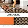 BESTVUE 2' x 6' Runner Rugs with Rubber Backing, Outdoor Indoor Utility Non Slip Carpet Rug Runner for Hallway, Custom Size Area Rugs Mat for Entryway Balcony Patio Kitchen Garage Stair Laundry, Checkered Brown