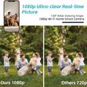 Hidden Camera Mini Spy Camera 1080P WiFi, Wireless Pet Camera Indoor Security Cam with Night Vision, Motion Detection, Nanny Cam for Home Baby Monitor, TF Card Storage-Black