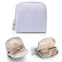 Vlando Small Jewelry Travel Case,Jewelry Pouch Bags with Zipper,Velvet Jewelry Organizer Storage Bag for Bracelet Rings Earring Travel Essentials Gifts for Women Girl-Purple