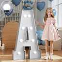 Marquee Letters 3 Feet Tall Large Light Up Letters Decorations Wedding Engagement Proposal White Party Decorations Marry Me Sign Big Cardboard Backdrop A