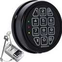 Gun Safe Replacement Lock with 2 Backup Keys Black Safe Keypad Lock