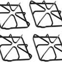 WB31X20643 Burner Grates Cooktop Replacement Parts for GE Hotpoint Stove Grates Kenmore Gas Range Grates JGBS60DEF1WW Metal Steel Rack Surface Stove Top Grates GE Oven Grates Cooktop Grates 4 Pcs