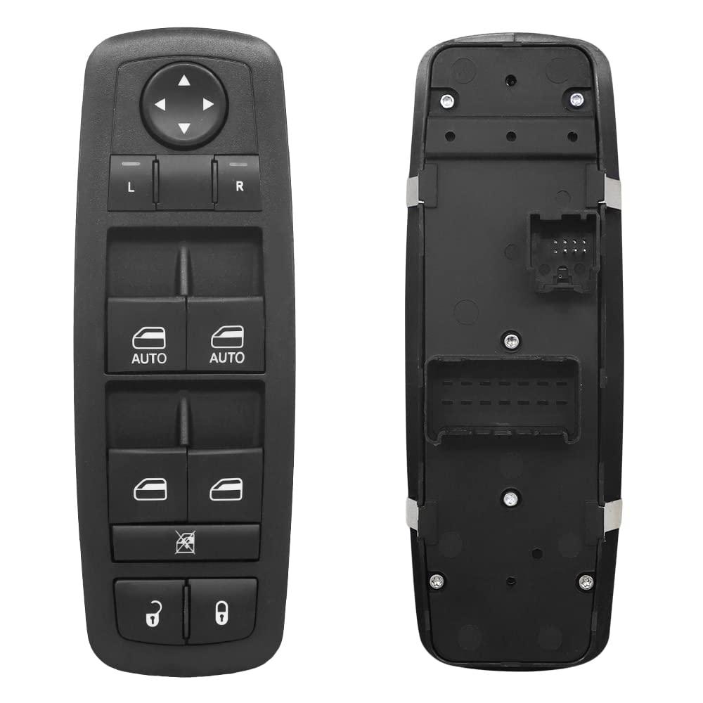 Master Power Window Switch Driver Side | Compatible with 2010 2011 Chrysler Town & Country Dodge Grand Caravan| 3 + 0 Pins | Replaces 04602535AH 04602535AI (Green Light)