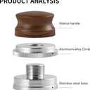 53mm Coffee Distributor, Espresso Distribution Tool, Adjustable Depth Espresso Tamper Leveler with Walnut Wood Handle Fits for 54mm Breville Barista Portafilter