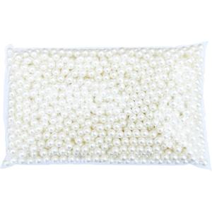 FM FM42 500g/980pcs 10mm No Hole Ivory Simulated Pearl Beads for Crafts