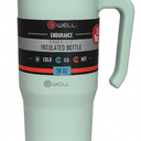 B-Well Endurance 30oz Stainless Steel Insulated Bottle with Handle – Keeps Drinks Hot or Cold (Sage)
