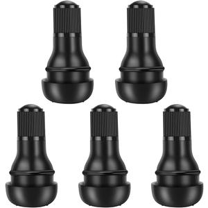 Riseuvo 5 Pcs TR412 Rubber Snap-in Tire Valve Stems - Fits Standard 0.453" Rim Hole for Car, Truck, SUV, Trailer Tires